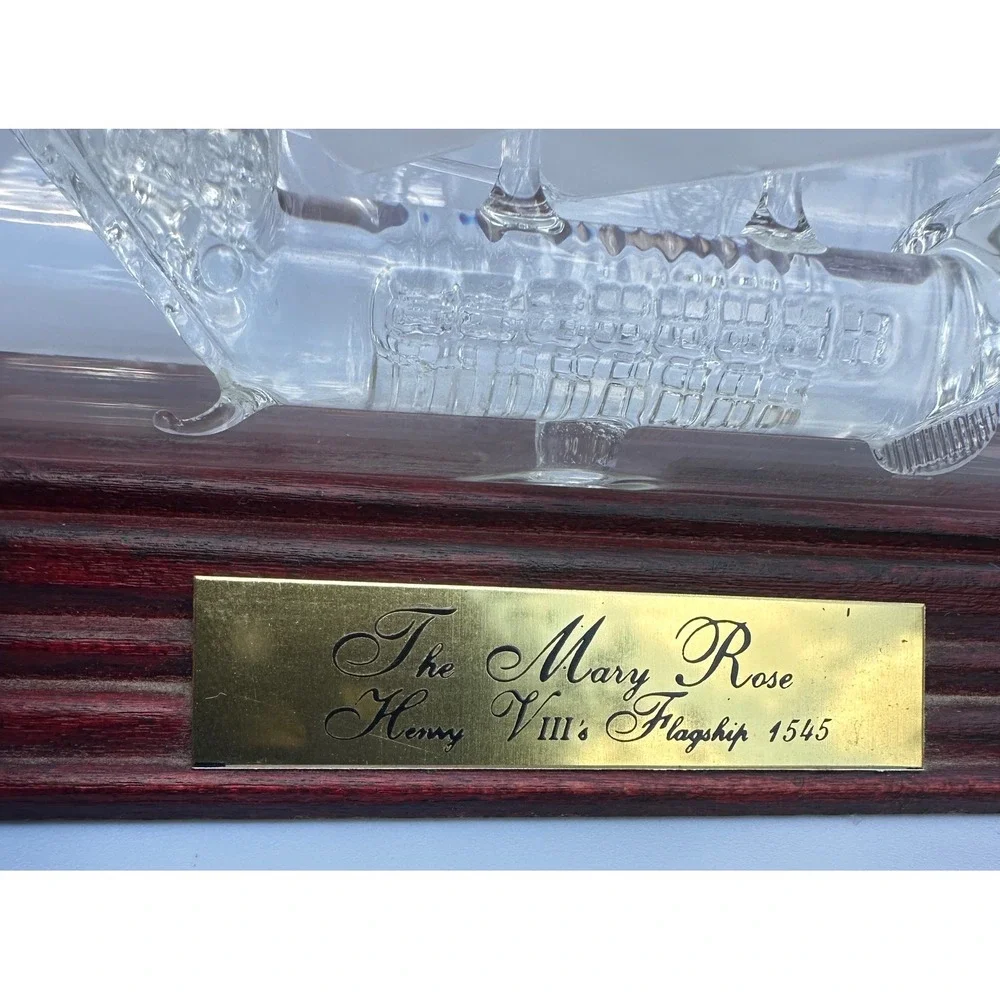 Mary Rose Glass Ship In A Bottle Maritime Henry VIII Flagship 1545 - Picture 6 of 9